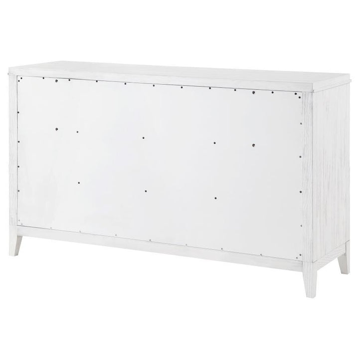 Marielle - 6 - Drawer Bedroom Dresser - Distressed White Dressers modern furniture Contempo Furniture