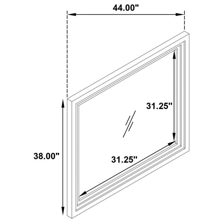 Marielle - Dresser Mirror - Distressed White Mirror modern furniture Contempo Furniture