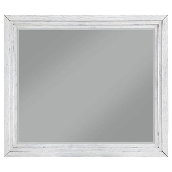Marielle - Dresser Mirror - Distressed White Mirror modern furniture Contempo Furniture