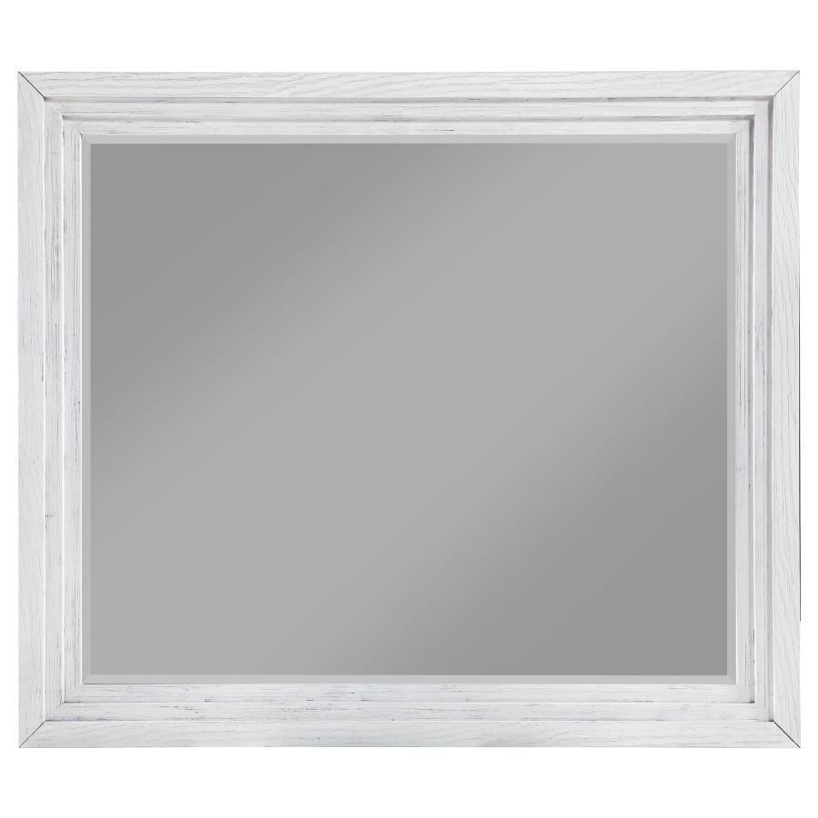 Marielle - Dresser Mirror - Distressed White Mirror modern furniture Contempo Furniture