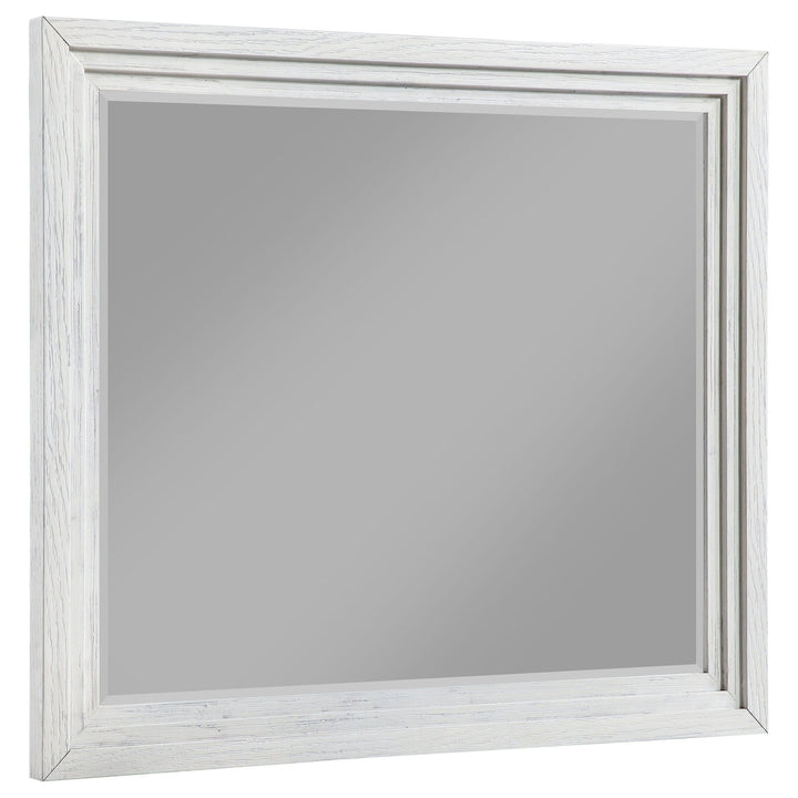 Marielle - Dresser Mirror - Distressed White Mirror modern furniture Contempo Furniture
