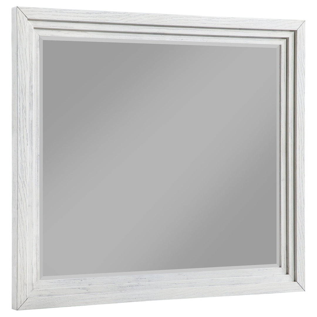 Marielle - Dresser Mirror - Distressed White Mirror modern furniture Contempo Furniture
