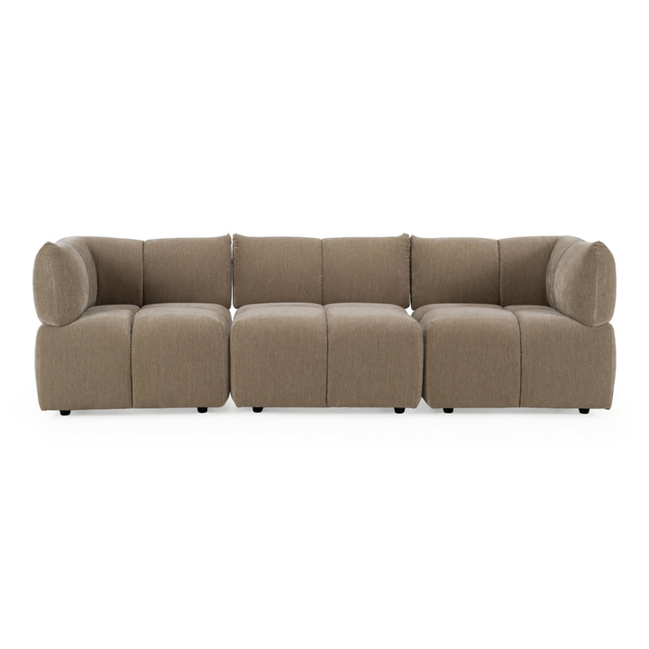 Marisol - Modern Taupe Fabric Sectional Sofa