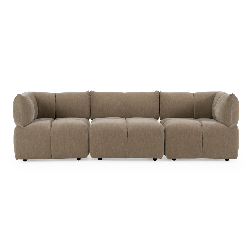 Marisol - Modern Taupe Fabric Sectional Sofa