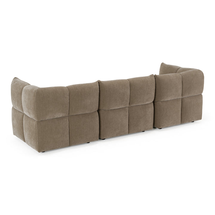 Marisol - Modern Taupe Fabric Sectional Sofa