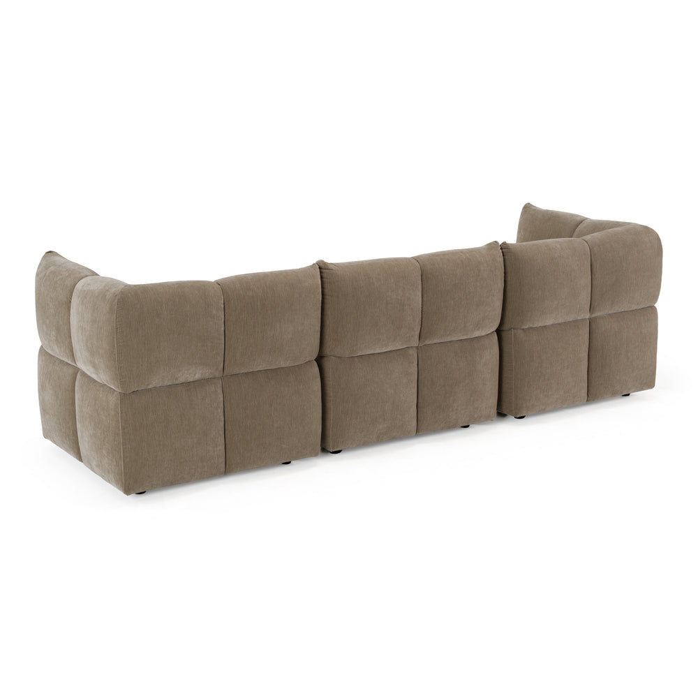 Marisol - Modern Taupe Fabric Sectional Sofa - View 8