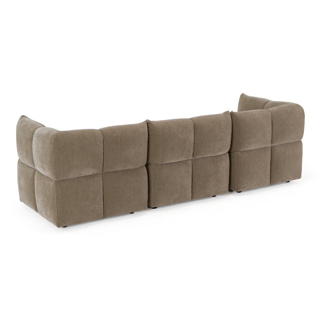 Marisol - Modern Taupe Fabric Sectional Sofa
