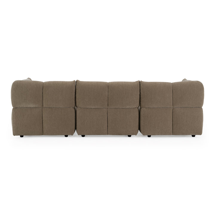 Marisol - Modern Taupe Fabric Sectional Sofa