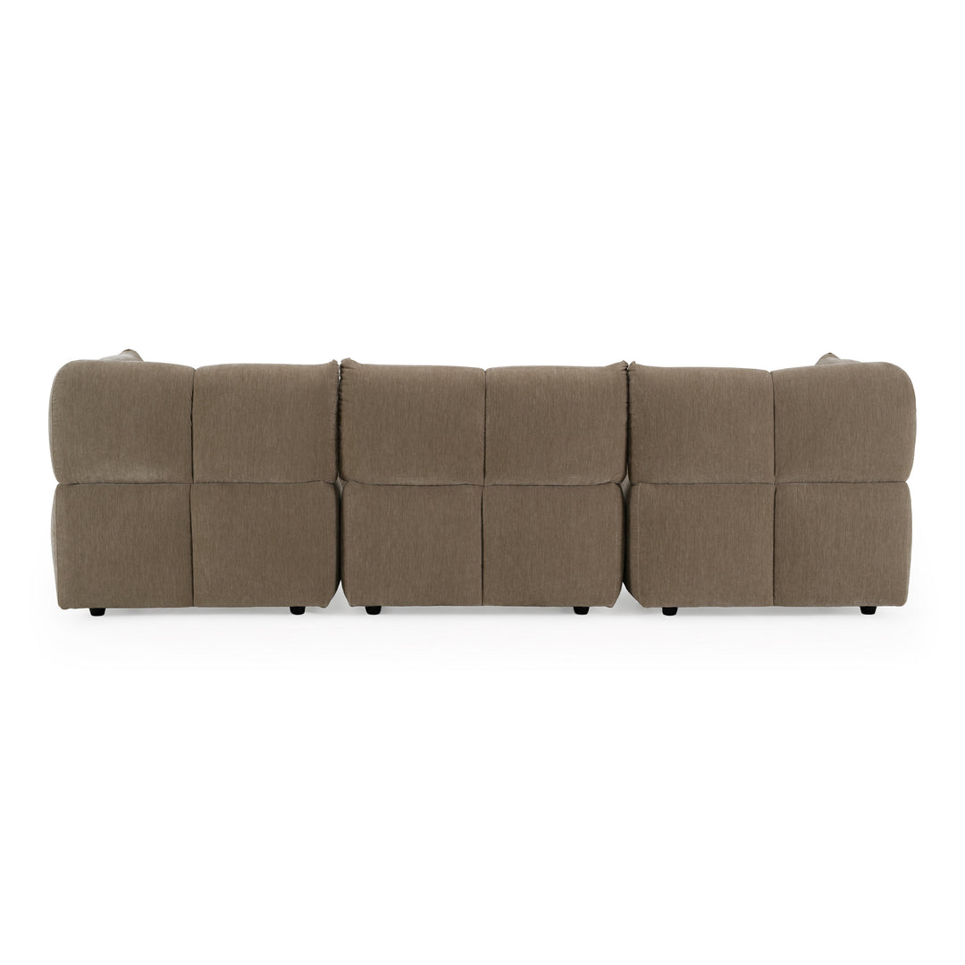 Marisol - Modern Taupe Fabric Sectional Sofa