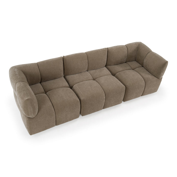 Marisol - Modern Taupe Fabric Sectional Sofa