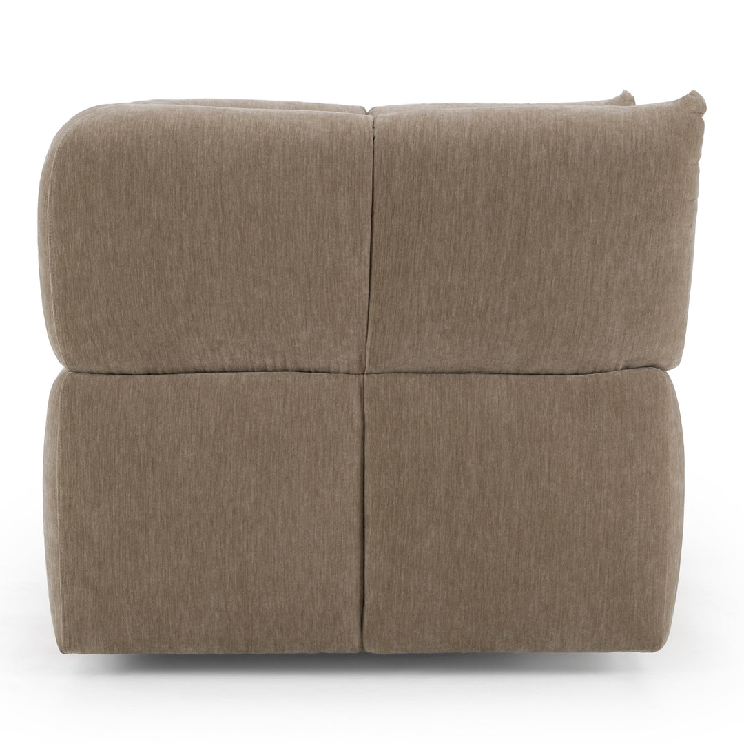 Marisol - Modern Taupe Fabric Swivel Accent Chair