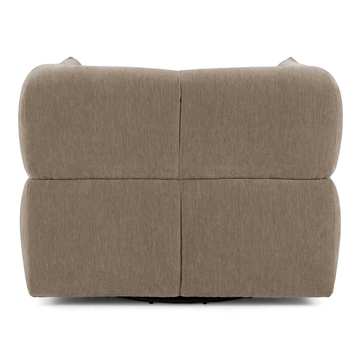Marisol - Modern Taupe Fabric Swivel Accent Chair