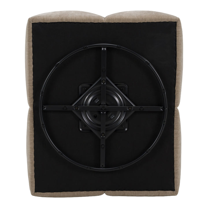 Marisol - Modern Taupe Fabric Swivel Accent Chair