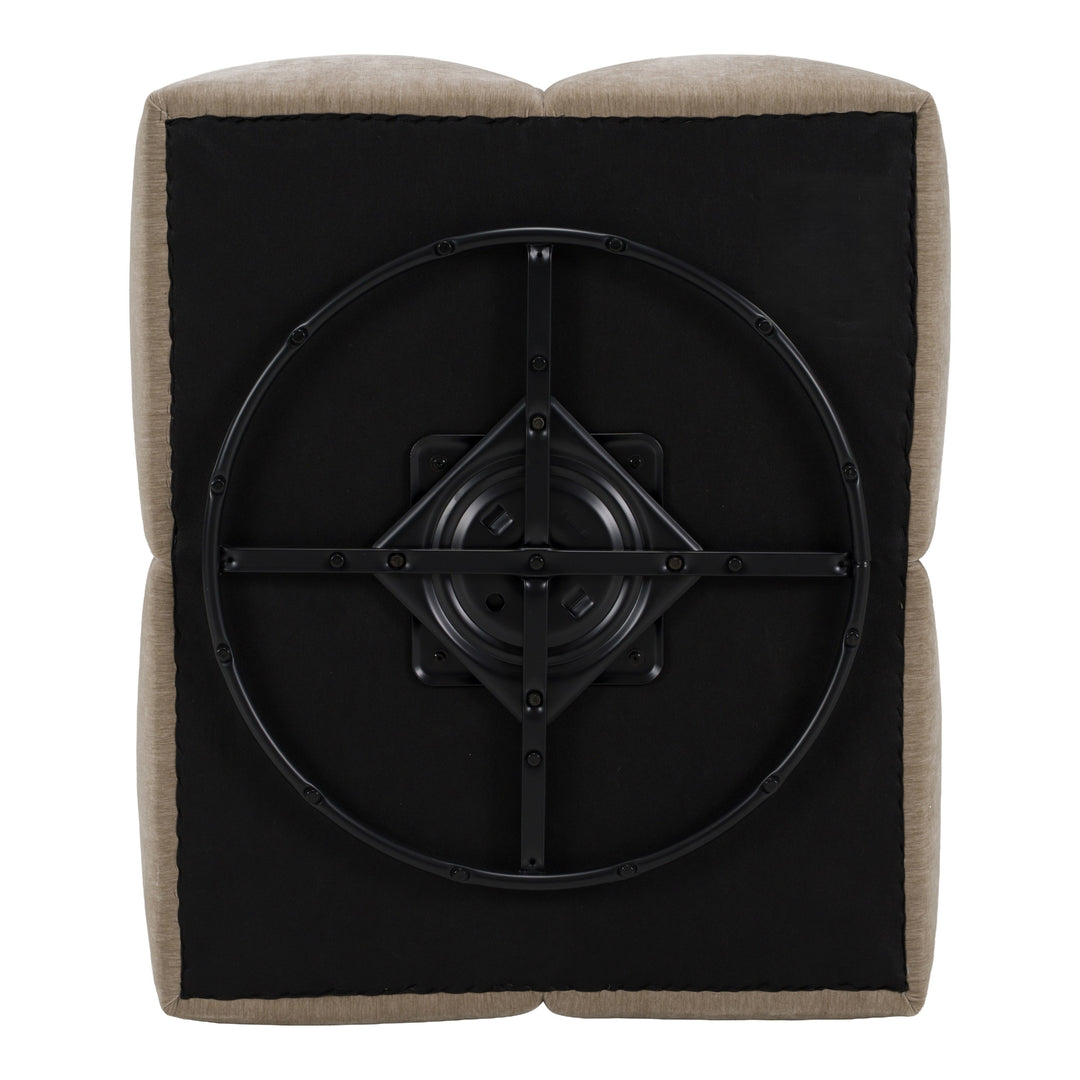 Marisol - Modern Taupe Fabric Swivel Accent Chair
