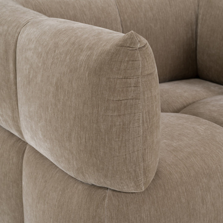 Marisol - Modern Taupe Fabric Swivel Accent Chair