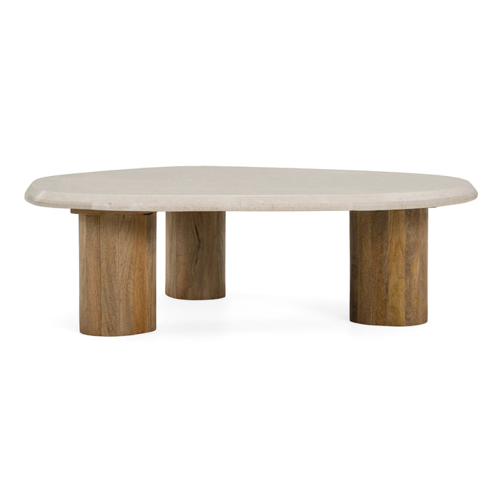 Marlin - Modern Marble + Mango Wood Nesting Table Set