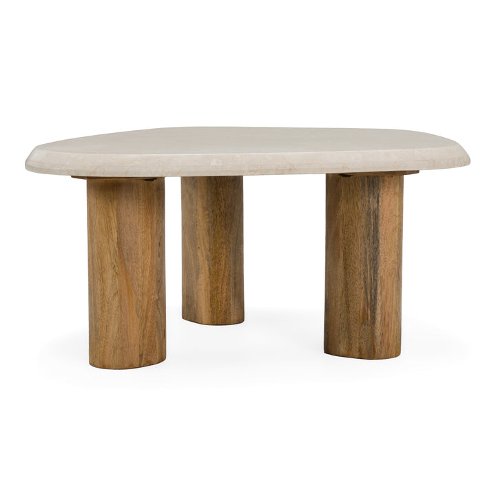Marlin - Modern Marble + Mango Wood Nesting Table Set