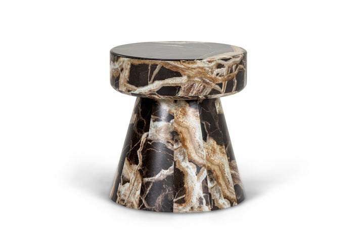 Marlow - Modern Faux Marble End Table Set