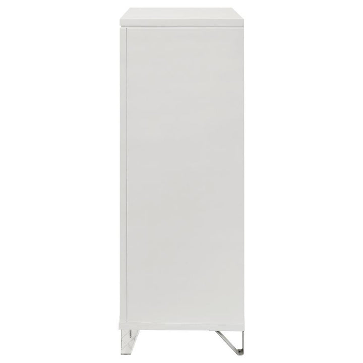 Marmore - 5 - Drawer Bedroom Chest Of Drawers - White Accent Chest modern furniture Contempo Furniture