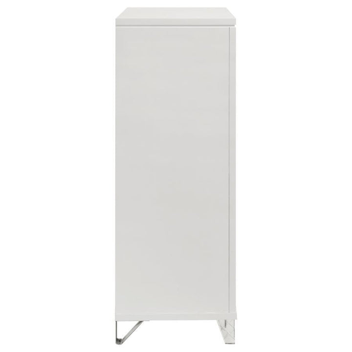 Marmore - 5 - Drawer Bedroom Chest Of Drawers - White Accent Chest modern furniture Contempo Furniture