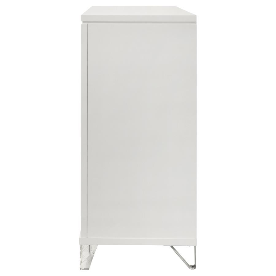 Marmore - 9 - Drawer Dresser Cabinet - White Dressers modern furniture Contempo Furniture