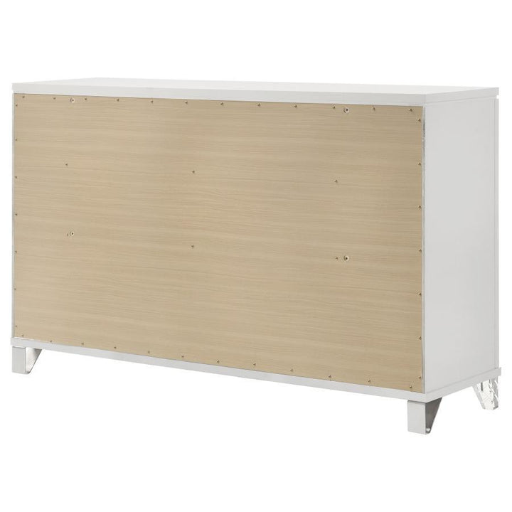 Marmore - 9 - Drawer Dresser Cabinet - White Dressers modern furniture Contempo Furniture