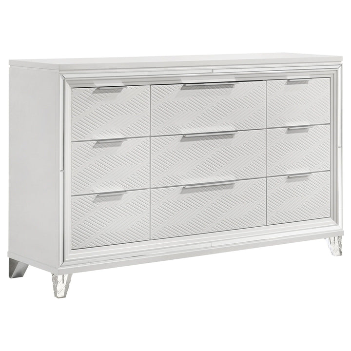 Marmore - 9 - Drawer Dresser Cabinet - White Dressers modern furniture Contempo Furniture
