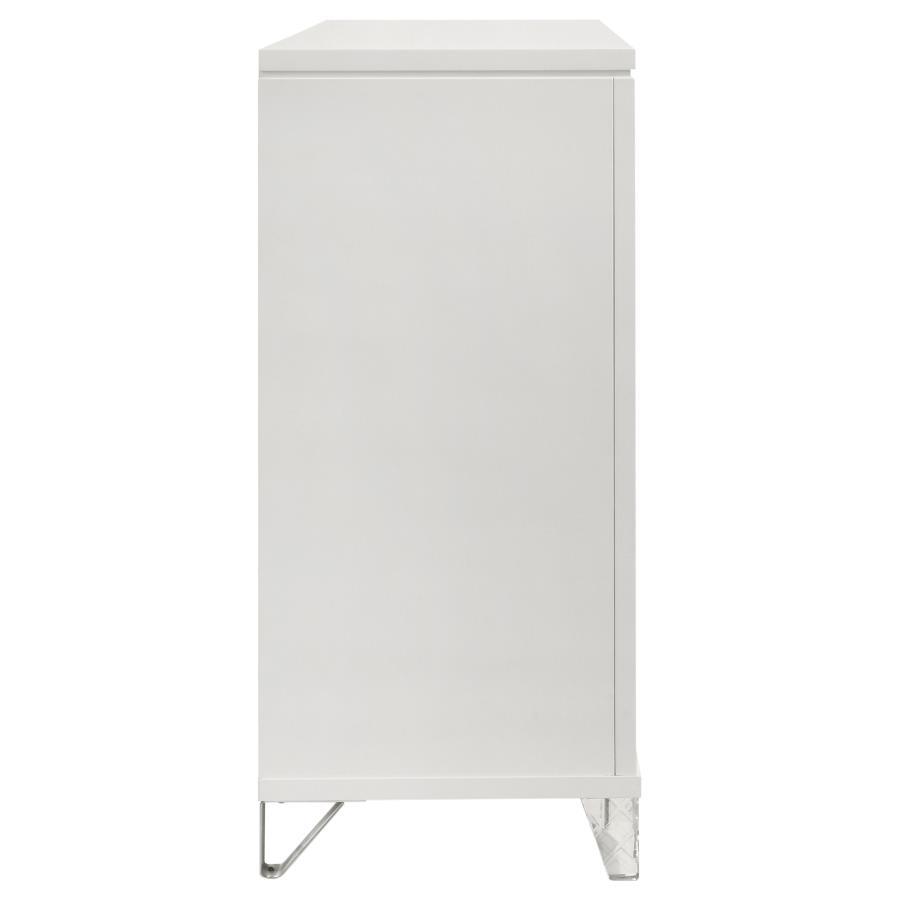 Marmore - 9 - Drawer Dresser Cabinet - White Dressers modern furniture Contempo Furniture
