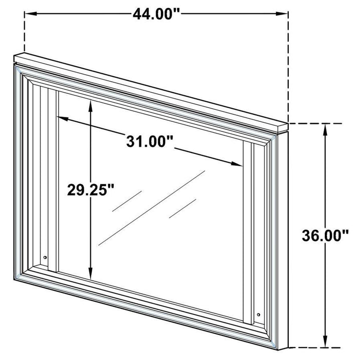 Marmore - LED Dresser Mirror - White Mirror modern furniture Contempo Furniture