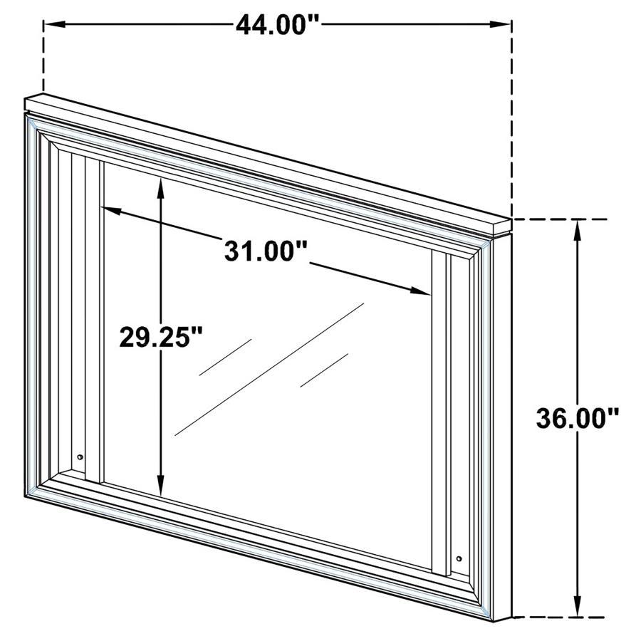 Marmore - LED Dresser Mirror - White Mirror modern furniture Contempo Furniture