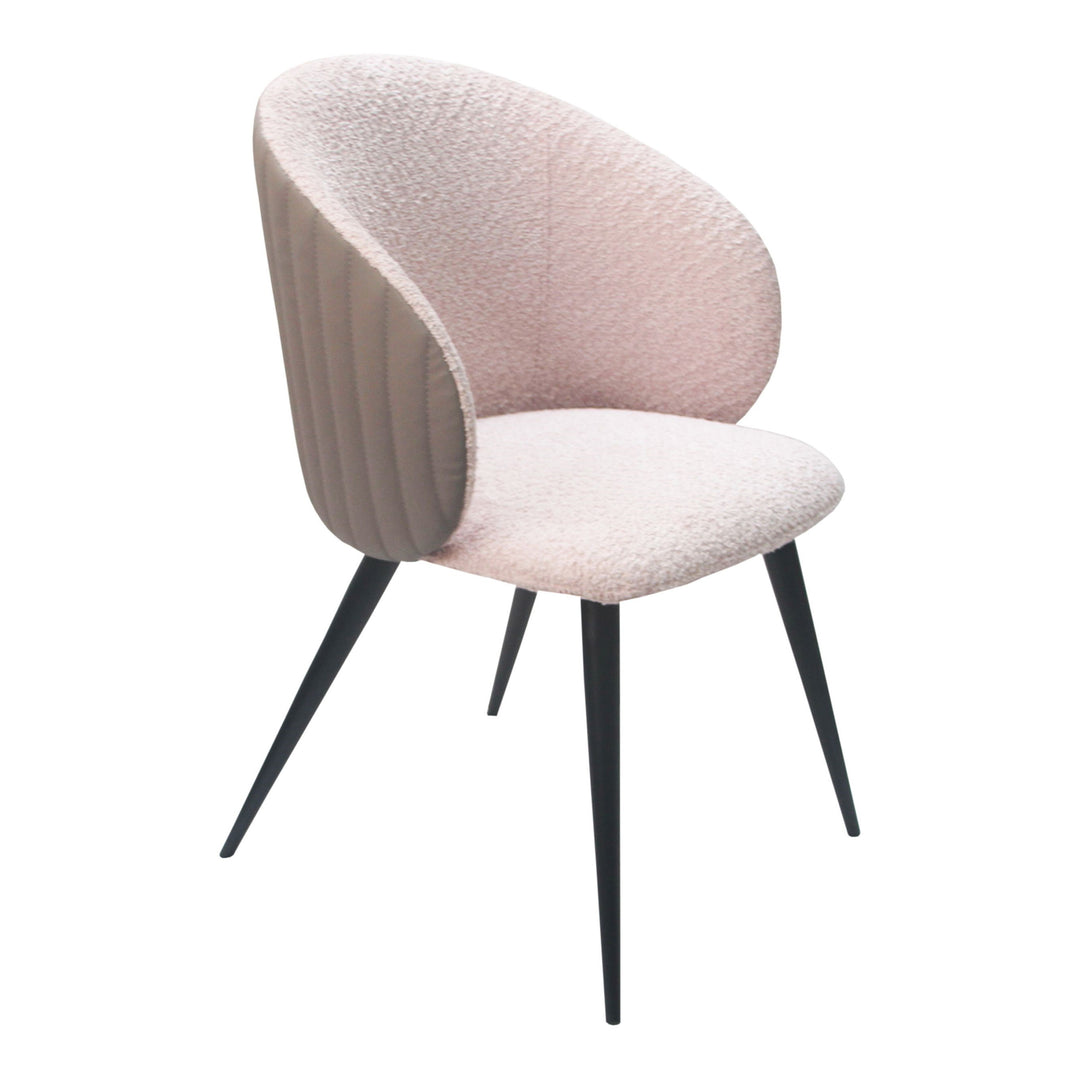 Marnie - Contemporary Gray + Pink Dining Chair