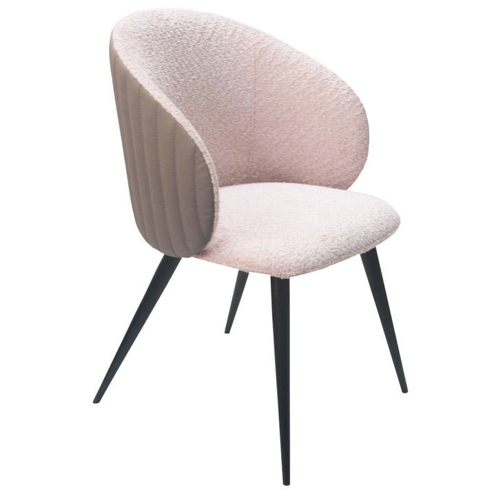Marnie - Contemporary Gray + Pink Dining Chair
