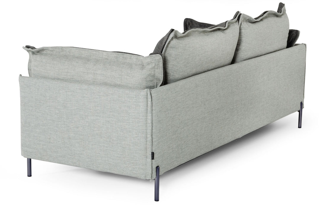 Mars  Modern Grey & Dark Grey Fabric Sofa