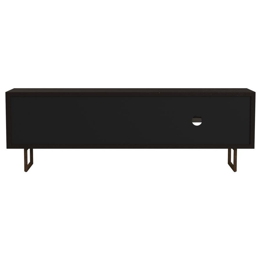 Marsden - 2 Door Mango Wood TV Stand - Charcoal Black TV Stand modern furniture Contempo Furniture