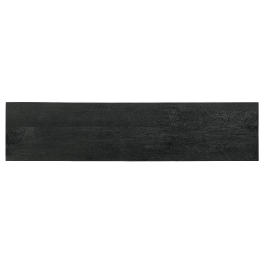 Marsden - 2 Door Mango Wood TV Stand - Charcoal Black TV Stand modern furniture Contempo Furniture