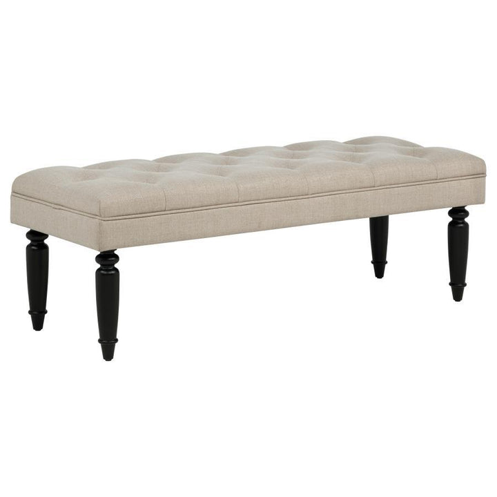 Marsha - 52" Upholstered Entryway Accent Bench - Latte Upholstered Bench modern furniture Contempo Furniture