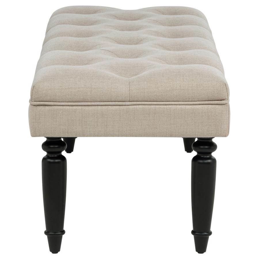Marsha - 52" Upholstered Entryway Accent Bench - Latte Upholstered Bench modern furniture Contempo Furniture