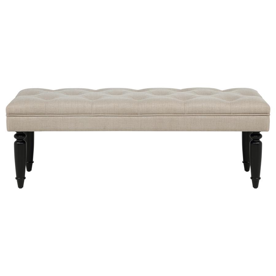 Marsha - 52" Upholstered Entryway Accent Bench - Latte Upholstered Bench modern furniture Contempo Furniture