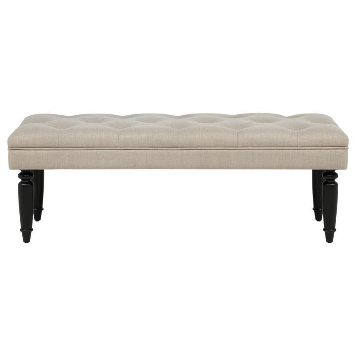 Marsha - 52" Upholstered Entryway Accent Bench - Latte Upholstered Bench modern furniture Contempo Furniture