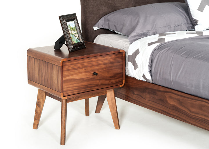 Marshall Mid-Century Modern Walnut Nightstand