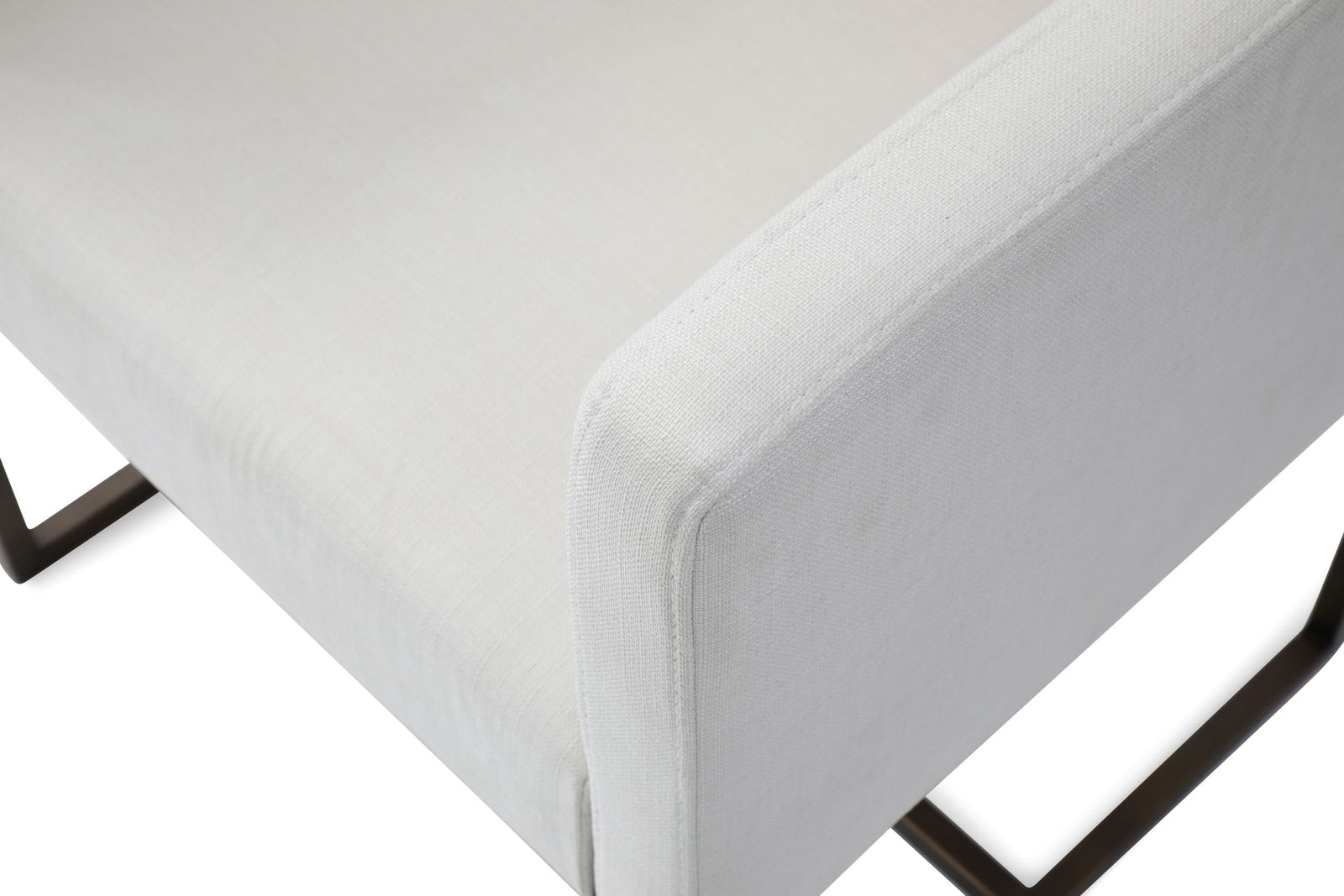 Marty - Modern Off-White  and  Copper Antique Brass Dining Chair