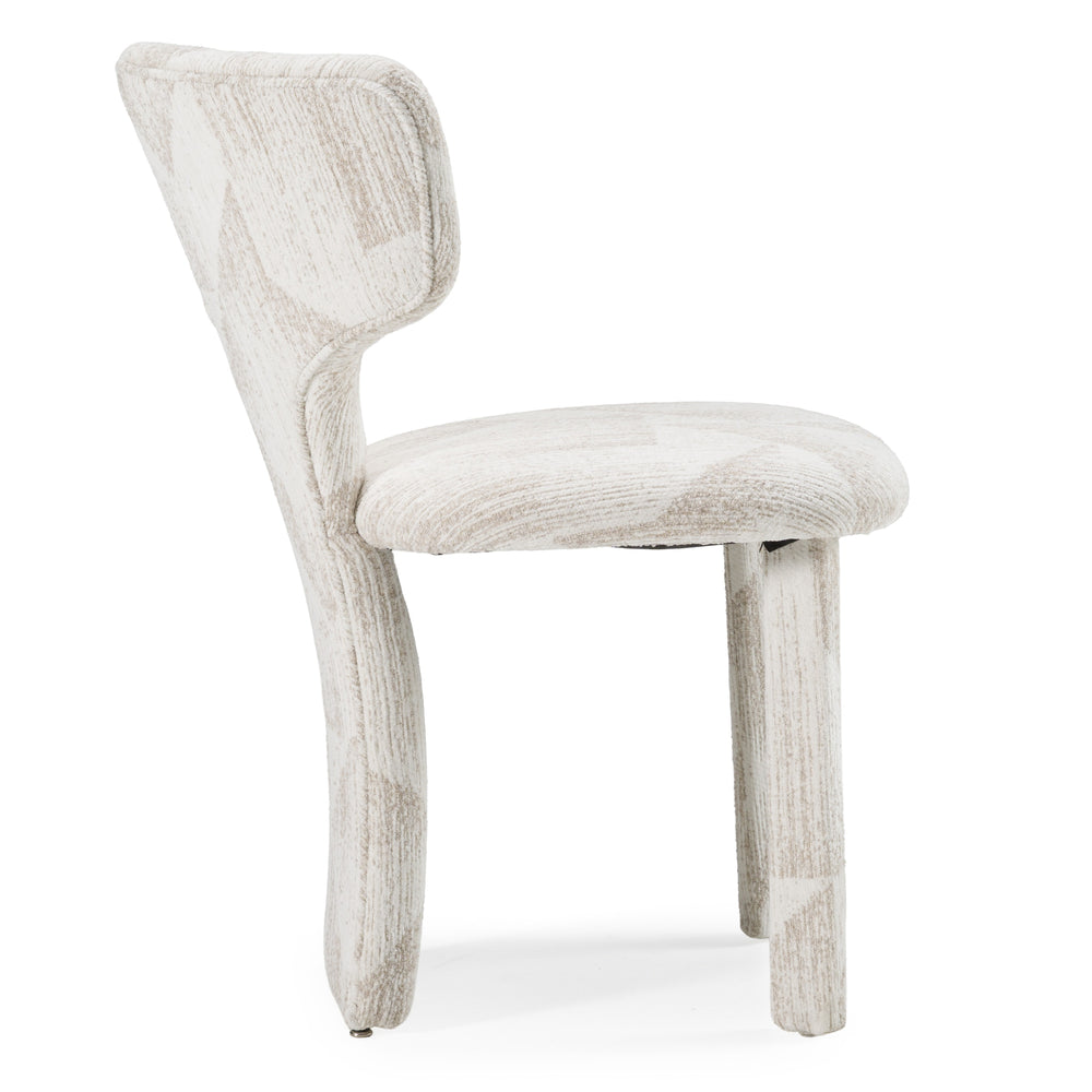 Masuda - Modern Beige Pattern Fabric Dining Chair (Set of 2) - View 4