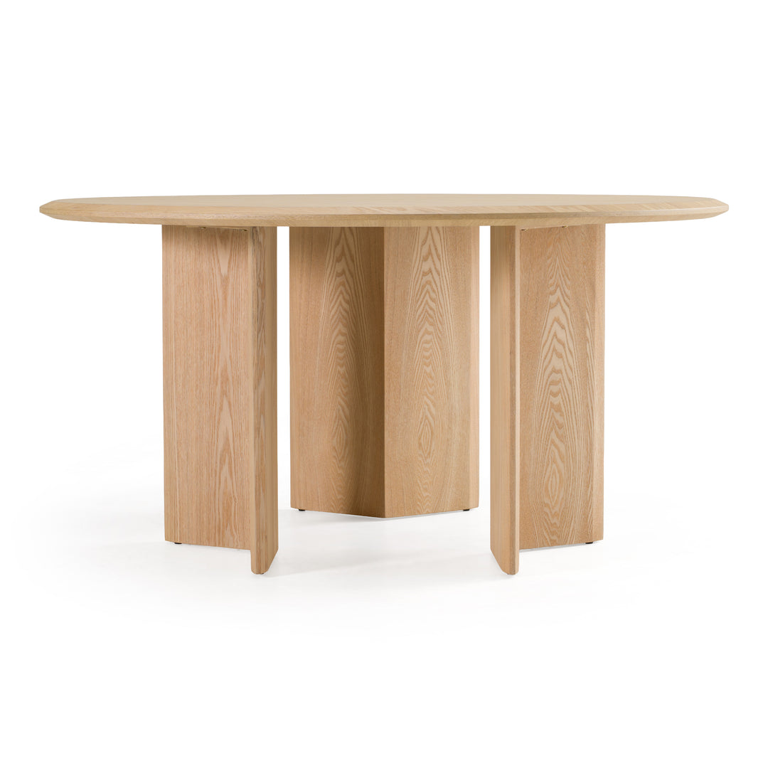Masuda  Modern Natural Ash Round Dining Table