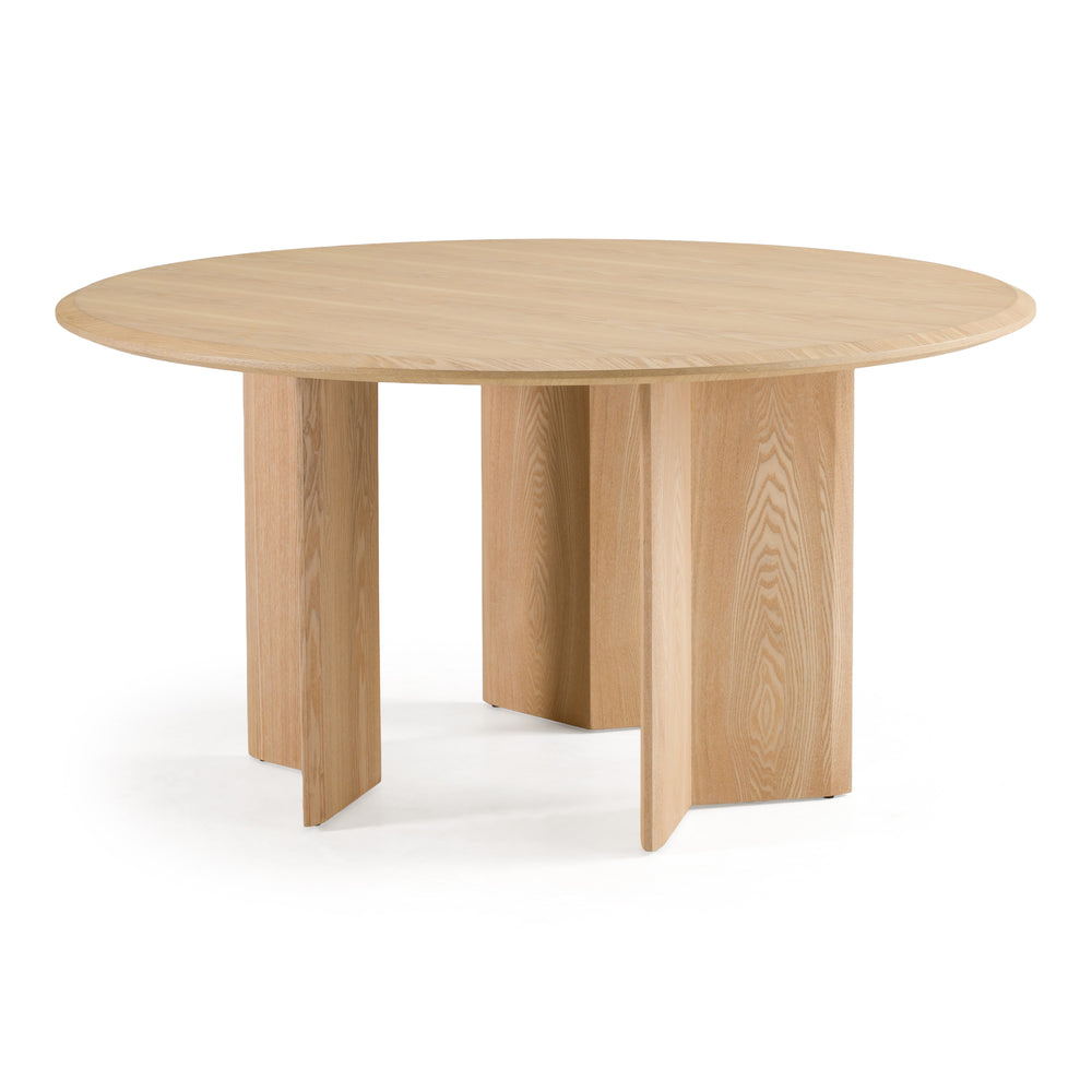 Masuda - Modern Natural Ash Round Dining Table - View 2