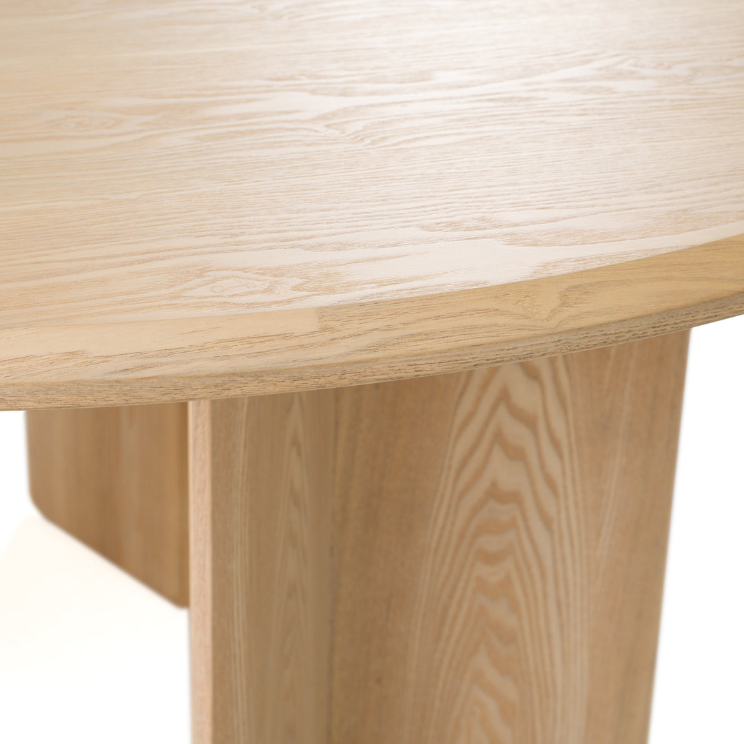 Masuda  Modern Natural Ash Round Dining Table