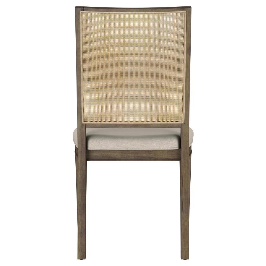 Matisse - Woven Rattan Back Dining Side Chair Brown (Set of 2) - Dark Brown Chair Set modern furniture Contempo Furniture