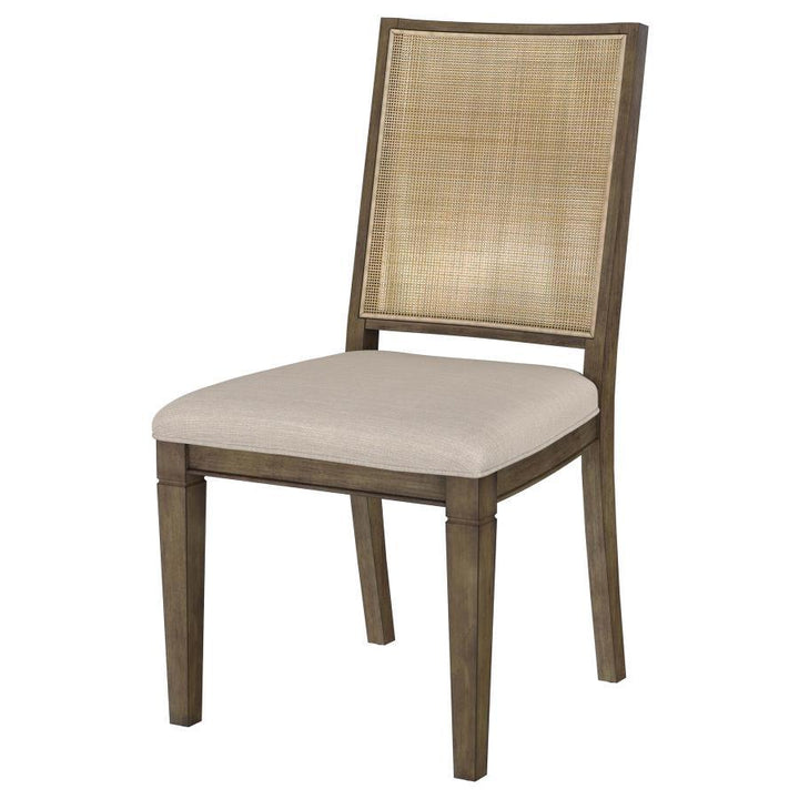 Matisse - Woven Rattan Back Dining Side Chair Brown (Set of 2) - Dark Brown Chair Set modern furniture Contempo Furniture