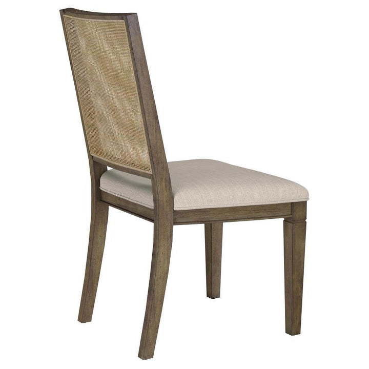 Matisse - Woven Rattan Back Dining Side Chair Brown (Set of 2) - Dark Brown Chair Set modern furniture Contempo Furniture