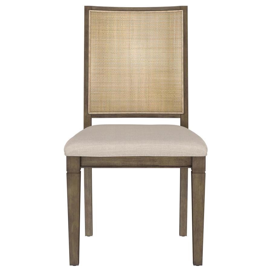 Matisse - Woven Rattan Back Dining Side Chair Brown (Set of 2) - Dark Brown Chair Set modern furniture Contempo Furniture