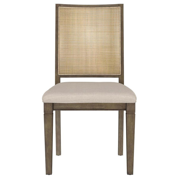 Matisse - Woven Rattan Back Dining Side Chair Brown (Set of 2) - Dark Brown Chair Set modern furniture Contempo Furniture